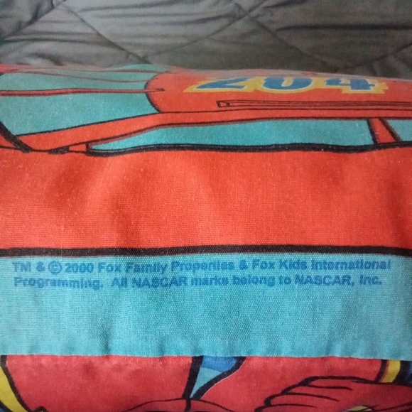 Vintage NASCAR Racers Pillow Case Fox Kids TV 2000's Cartoon Character Bedding - Picture 7 of 14
